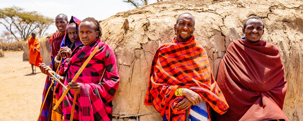 Maasai men in Ngorongoro conservation area